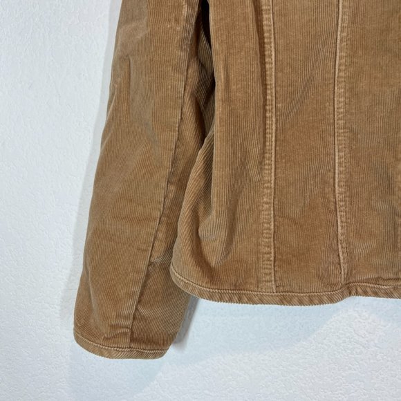 Vintage AMI Corduroy Tan Trucker Jacket Shacket Large - Picture 5 of 8